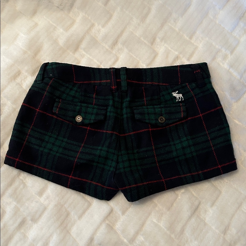 Abercrombie & Fitch Green and Navy Plaid Shorts size 25 - Picture 3 of 8